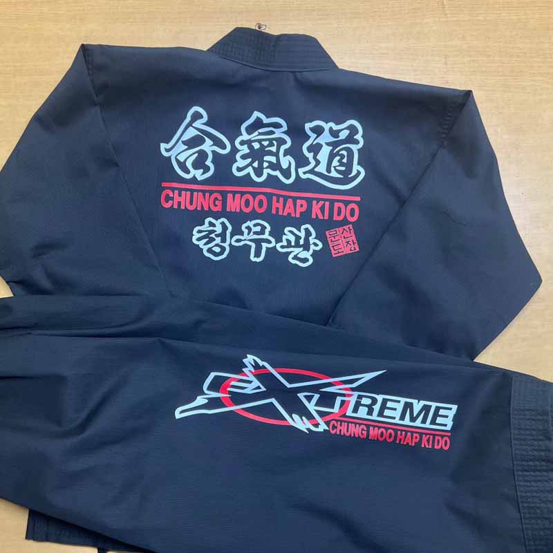 기성도복 합기도흑색 청무관합기도